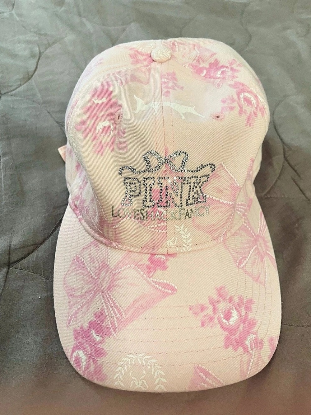 Victoria's Secret PINK Floral LOVESHACKFANCY Baseball Cap in Pink